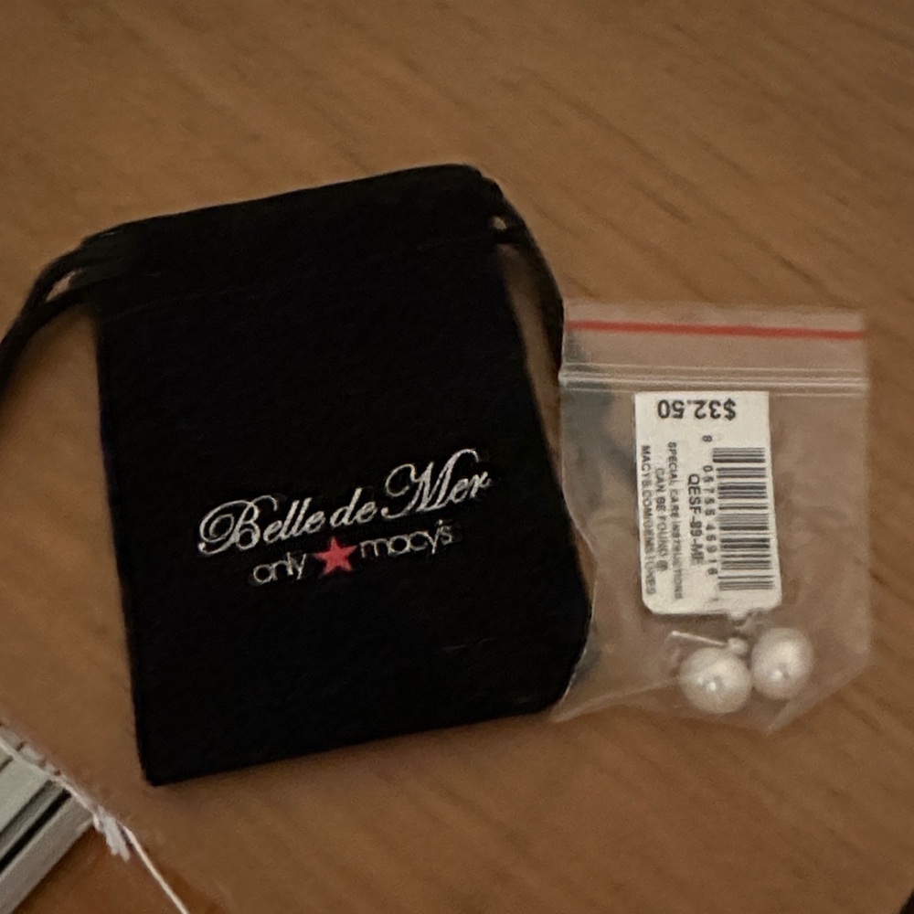 White Pearl Earrings
